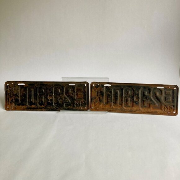 Pair Vintage 1934 Minnesota License Plates Matching Numbers B23-801 MN - Picture 4 of 4